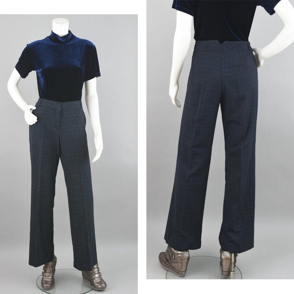 Worthington Modern Fit Blue Plaid Dress Pants Women's Size 8